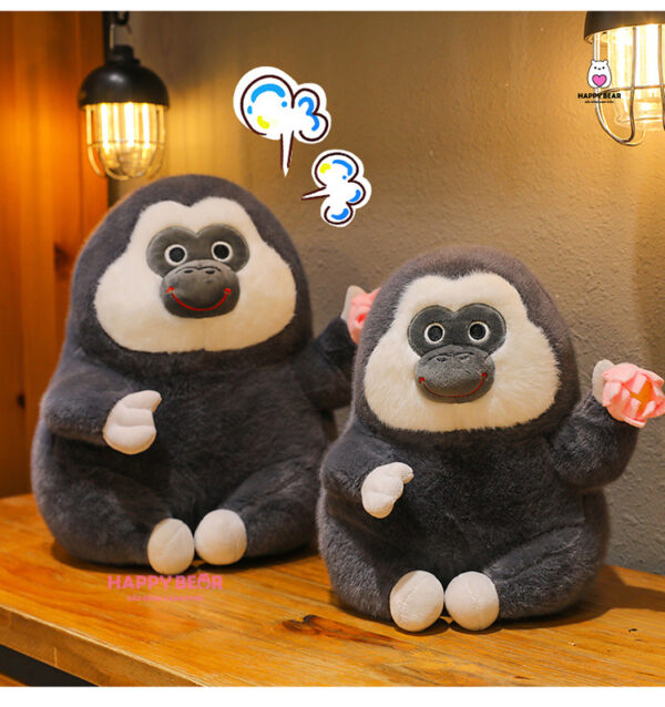 Gấu Bông Khỉ Đen Mặt Ngáo HAPPY BEAR size 60CM