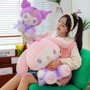 Gấu Bông Kuromi, Hello Kitty, Melody Dễ Thương HAPPY BEAR size 60cm