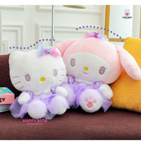 Gấu Bông Kuromi, Hello Kitty, Melody Dễ Thương HAPPY BEAR size 60cm