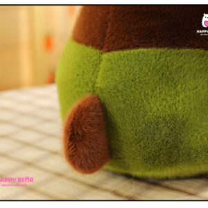 Gấu bông labubu nâu yếm xanh lông nhung HAPPY BEAR size 60CM