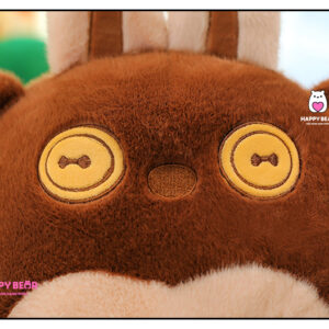 Gấu bông labubu nâu yếm xanh lông nhung HAPPY BEAR size 60CM