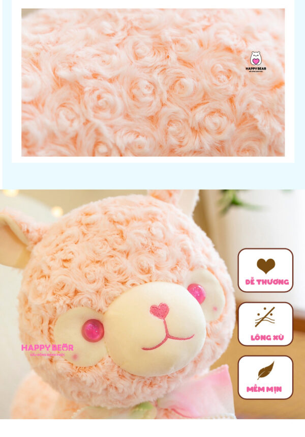 Gấu bông lạc đà alpaca bông dễ thương HAPPY BEAR 60cm