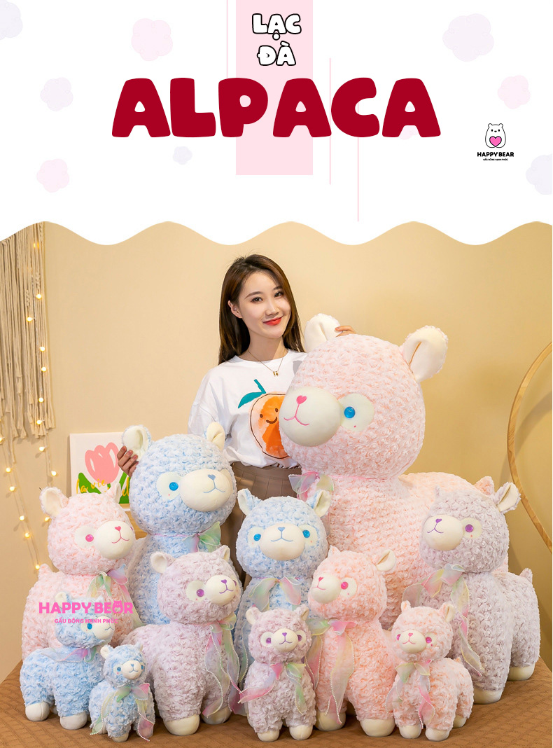 Gấu Bông Lạc Đà Alpaca HP127 - HAPPY BEAR 26 Gấu bông lạc đà alpaca bông dễ thương HAPPY BEAR 60cm