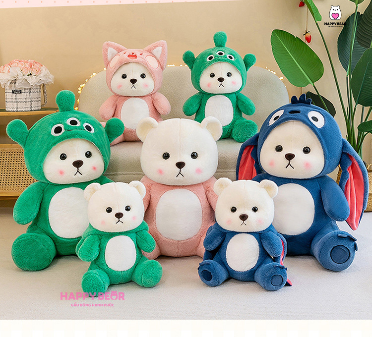 Gấu Bông Lena Cosplay HP34 - HAPPY BEAR 37 Gấu bông lena cosplay các loại dễ thương HAPPY BEAR size 60CM