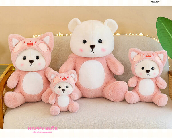 Gấu bông lena cosplay mèo dudu dễ thương HAPPY BEAR size 60CM