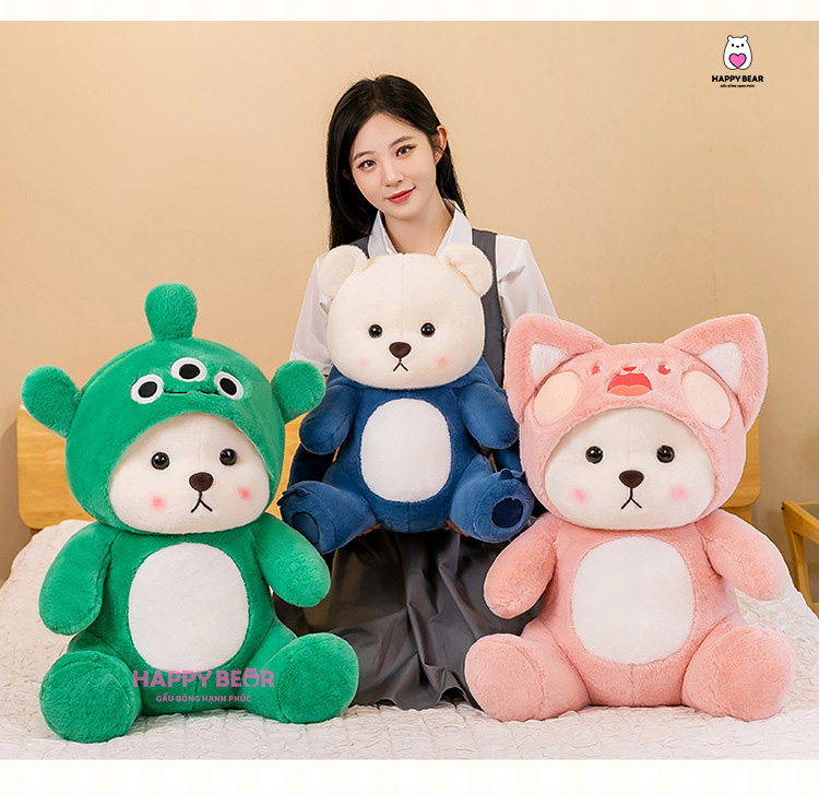 Gấu Bông Lena Cosplay HP34 - HAPPY BEAR 39 Gấu bông lena cosplay các loại dễ thương HAPPY BEAR size 60CM