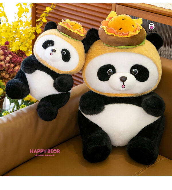Gấu Bông Panda Đội Hamburger HP130 - HAPPY BEAR