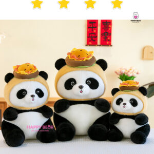Gấu Bông Panda Đội Hamburger HP130 - HAPPY BEAR
