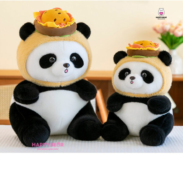 Gấu Bông Panda Đội Hamburger HP130 - HAPPY BEAR