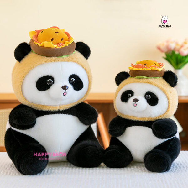 Gấu Bông Panda Đội Hamburger HP130 - HAPPY BEAR
