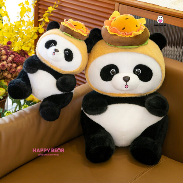 Gấu Bông Panda Đội Hamburger HP130 - HAPPY BEAR