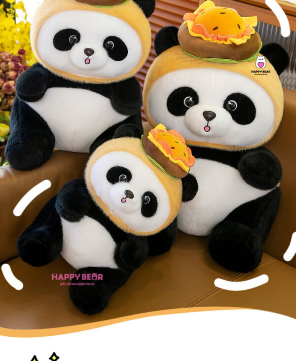 Gấu Bông Panda Đội Hamburger HP130 - HAPPY BEAR