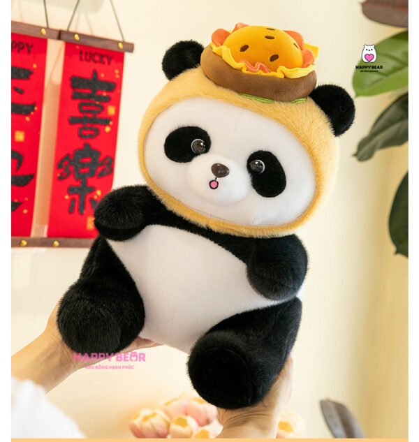 Gấu Bông Panda Đội Hamburger HP130 - HAPPY BEAR