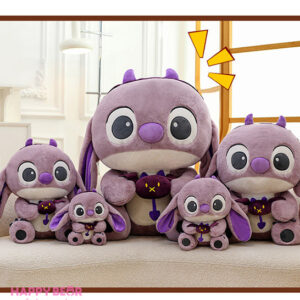 Gấu bông stick tím ôm quái HAPPY BEAR size 60CM