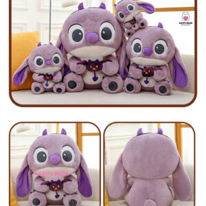 Gấu bông stick tím ôm quái HAPPY BEAR size 60CM