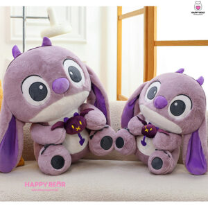 Gấu bông stick tím ôm quái HAPPY BEAR size 60CM