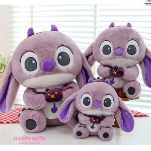 Gấu bông stick tím ôm quái HAPPY BEAR size 60CM