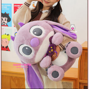 Gấu bông stick tím ôm quái HAPPY BEAR size 60CM