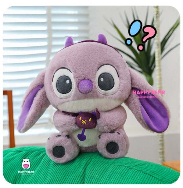 Gấu bông stick tím ôm quái HAPPY BEAR size 60CM