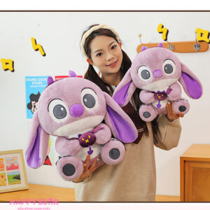 Gấu bông stick tím ôm quái HAPPY BEAR size 60CM