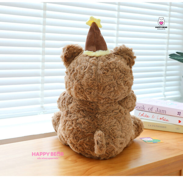 Gấu bông teddy sinh nhật ôm bánh happy bear