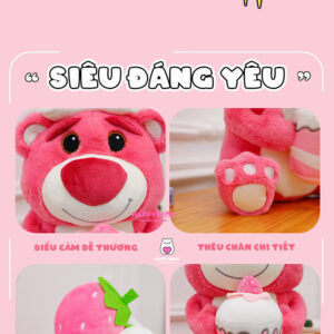 Gấu dâu lotso hottend cao cấp HAPPY BEAR size 60CM