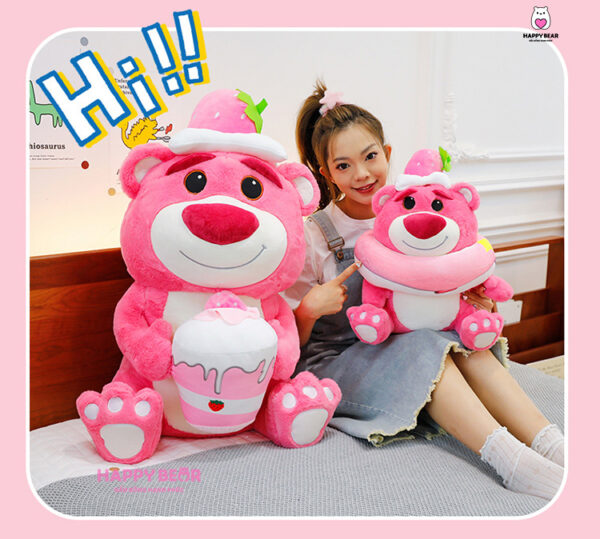 Gấu dâu lotso hottend cao cấp HAPPY BEAR size 60CM