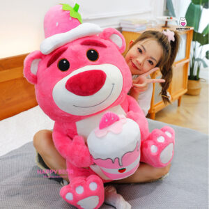 Gấu dâu lotso ÔM DÂU hottend cao cấp HAPPY BEAR size 60CM