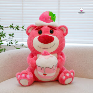 Gấu dâu lotso ÔM DÂU hottend cao cấp HAPPY BEAR size 60CM