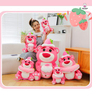 Gấu dâu lotso hottend cao cấp HAPPY BEAR size 60CM