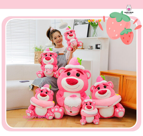 Gấu dâu lotso hottend cao cấp HAPPY BEAR size 60CM