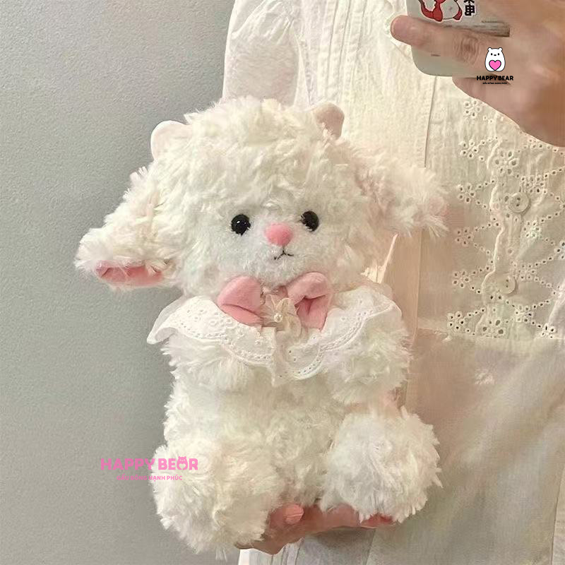 Cừu Bông Dễ Thương HP140 - HAPPY BEAR 19 Cừu Bông Dễ Thương Sinh Nhật Yếm Cao Cấp HAPPY BEAR HP140