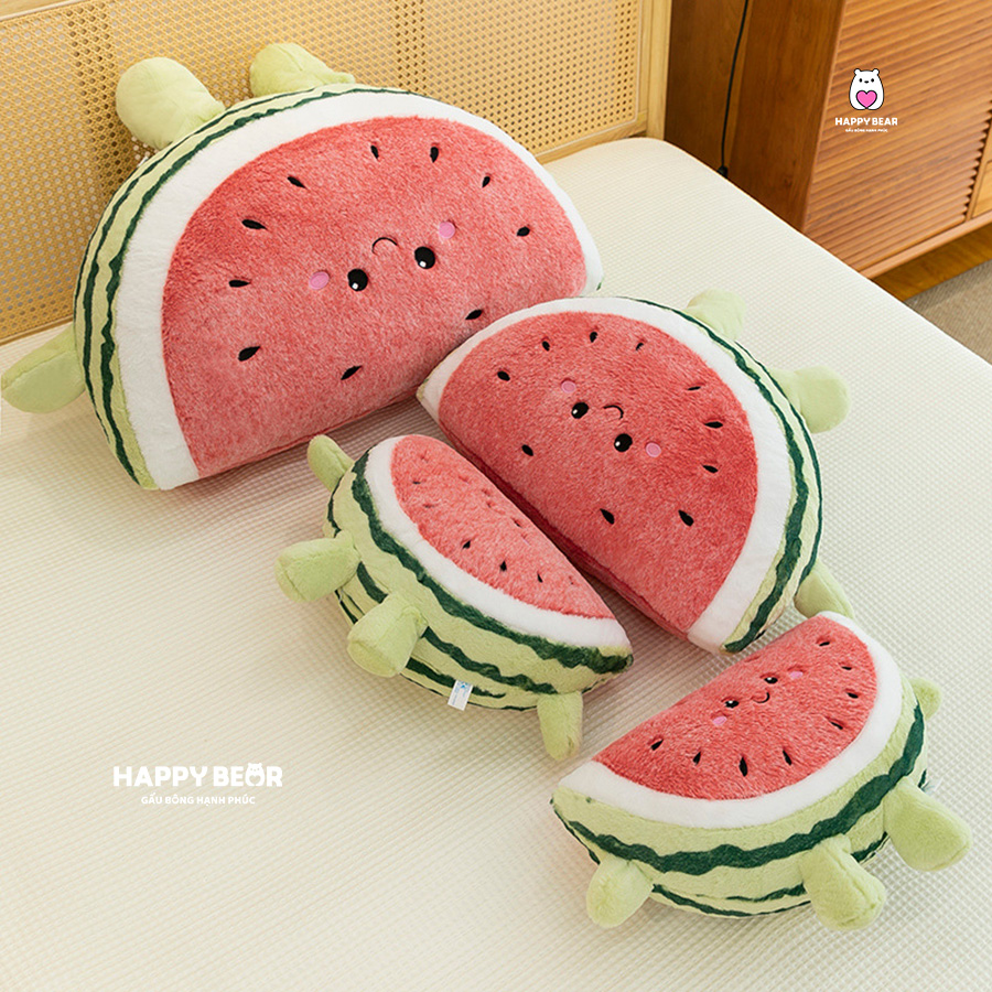 Miếng Dưa Hấu Ôm Ngủ HP143 - HAPPY BEAR 18 Miếng Dưa Hấu Gấu Bông Ôm Ngủ HP 143 HAPPY BEAR