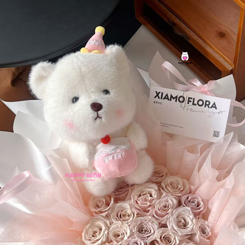 Gấu Bông Lena Happy HP71 - HAPPY BEAR 23 Gấu Bông Lena Sinh Nhật Dễ Thương HAPPY BEAR HP71
