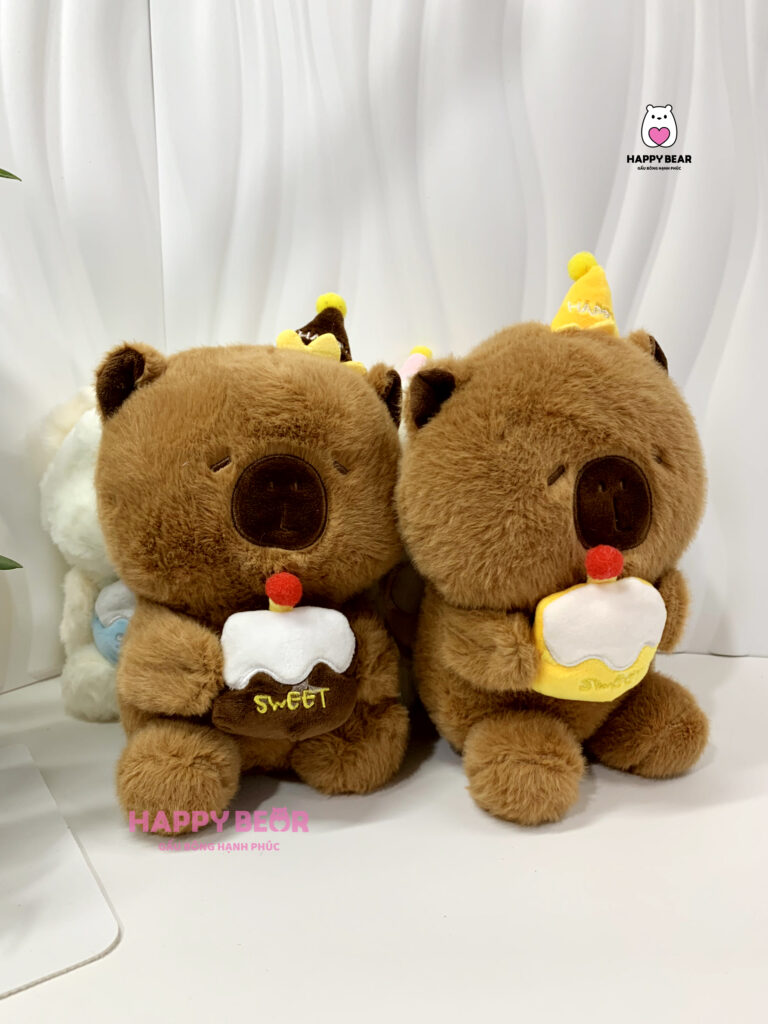 Gấu Bông Capybara Happy HP71- HAPPY BEAR 20 Gấu Bông Capybara Sinh Nhật Dễ Thương HAPPY BEAR HP71