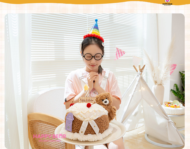 BST Gấu Sinh Nhật Cao Cấp HP152 - HAPPY BEAR 28 BST Bánh Gấu Bông Sinh Nhật Cao Cấp HP152 - HAPPY BEAR