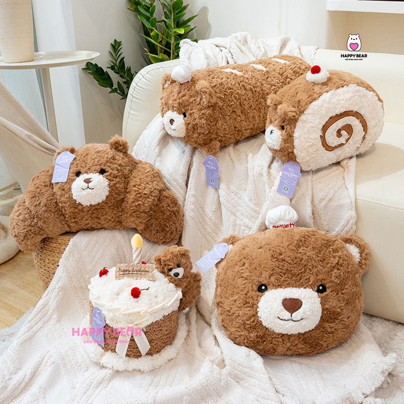 BST Gấu Sinh Nhật Cao Cấp HP152 - HAPPY BEAR 24 BST Bánh Gấu Bông Sinh Nhật Cao Cấp HP152 - HAPPY BEAR