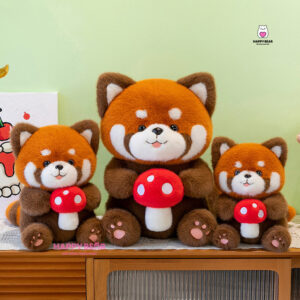 Gấu Bông Cáo Dễ Thương Mềm Mịn Ôm Nấm Đỏ HP153 - HAPPY BEAR