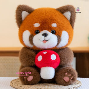 Gấu Bông Cáo Dễ Thương Mềm Mịn Ôm Nấm Đỏ HP153 - HAPPY BEAR