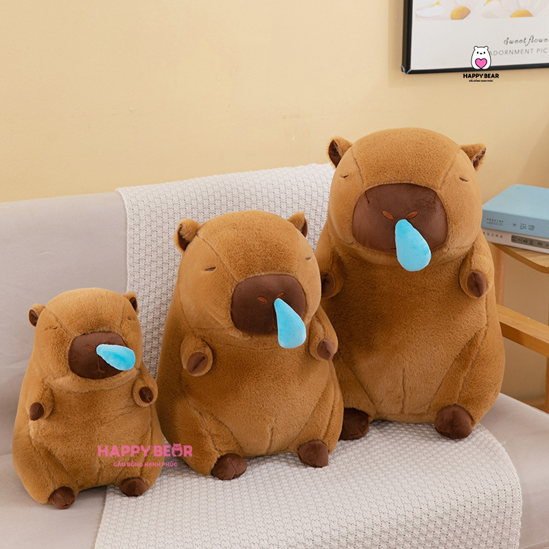 Gấu Bông Capybara Kéo Mũi HP24 - HAPPY BEAR 24 Gấu bông capybara kéo mũi HP24 - HAPPY BEAR