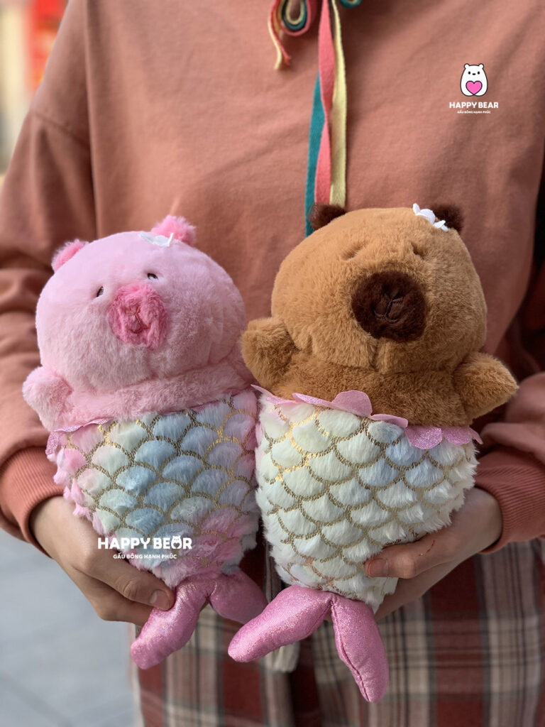 Gấu Capybara Nàng Tiên Cá HP52 - HAPPY BEAR 21 Gấu Capybara Nàng Tiên Cá HP52 - HAPPY BEAR