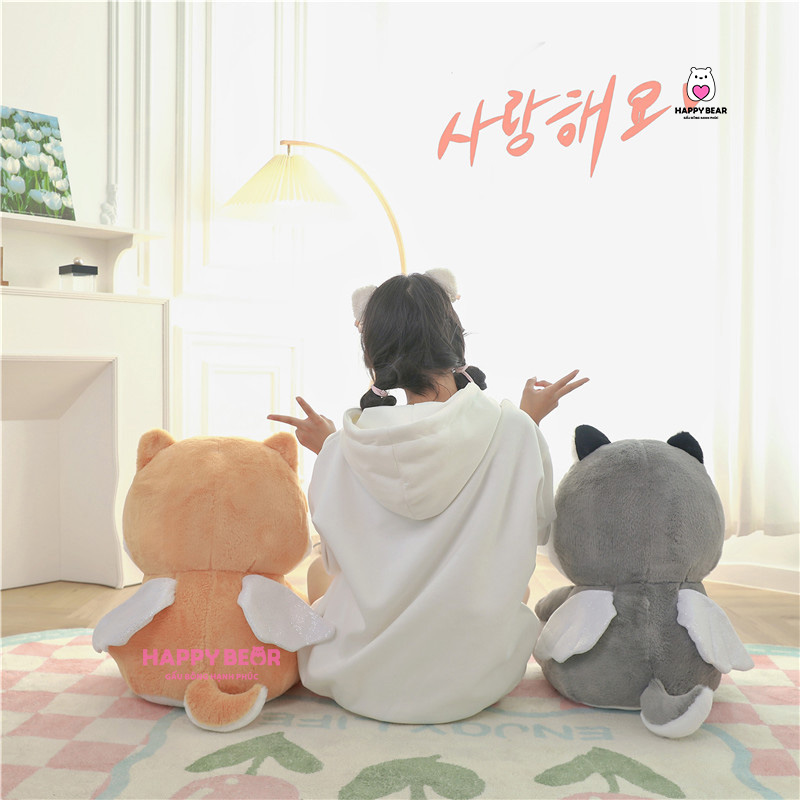 Gấu Bông Cún Husky Có Cánh Dễ Thương HP160 - HAPPY BEAR
