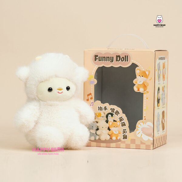 Gấu Bông Cừu Trắng Dễ Thương HAPPY BEAR HP81