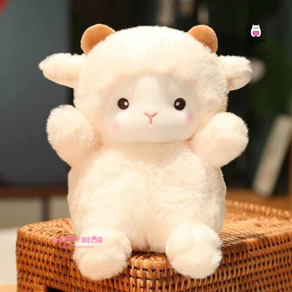 Gấu Bông Cừu Trắng Dễ Thương HAPPY BEAR HP81