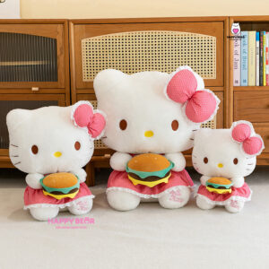 Gấu Bông Hello Kitty Ôm Bánh Hamburger HP157- HAPPY BEAR