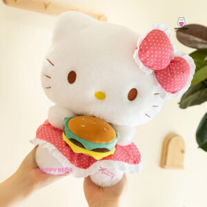 Gấu Bông Hello Kitty Ôm Bánh Hamburger HP157- HAPPY BEAR