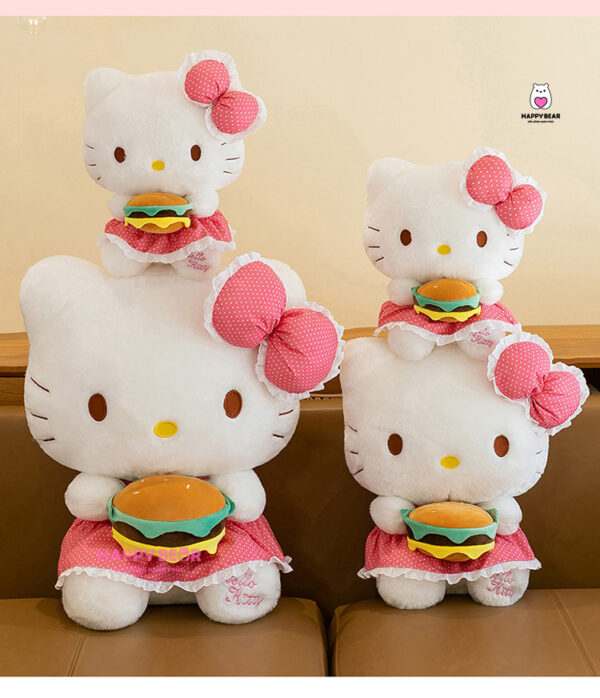 Gấu Bông Hello Kitty Ôm Bánh Hamburger HP157- HAPPY BEAR
