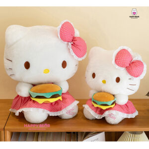 Gấu Bông Hello Kitty Ôm Bánh Hamburger HP157- HAPPY BEAR
