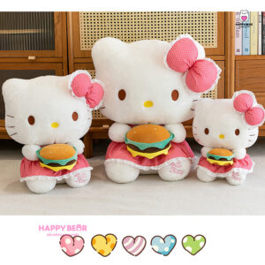 Gấu Bông Hello Kitty Ôm Bánh Hamburger HP157- HAPPY BEAR