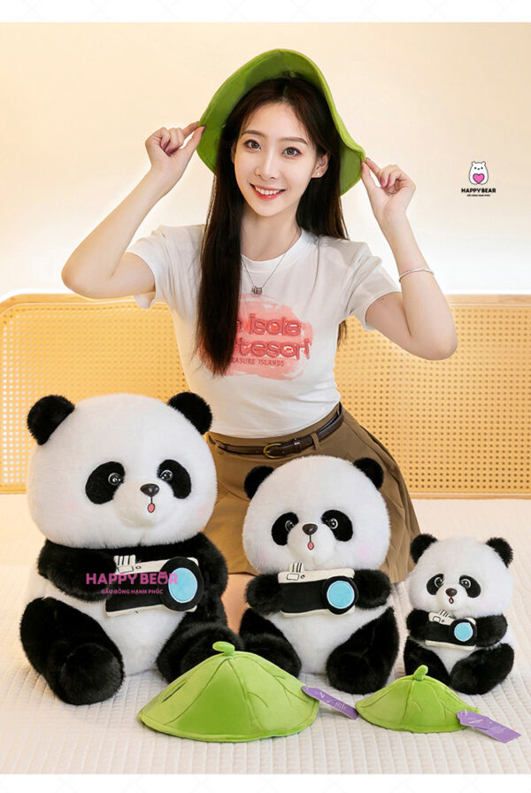 Gấu Bông Panda Đội Mũ Dễ Thương HAPPY BEAR HP168